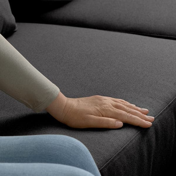 Ikea SLATORP 3-seater sofa, with chaise-longue, left dark grey ,