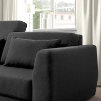 SLATORP 3-seater sofa, with chaise-longue, left dark grey , - best price from Maltashopper.com 70519485