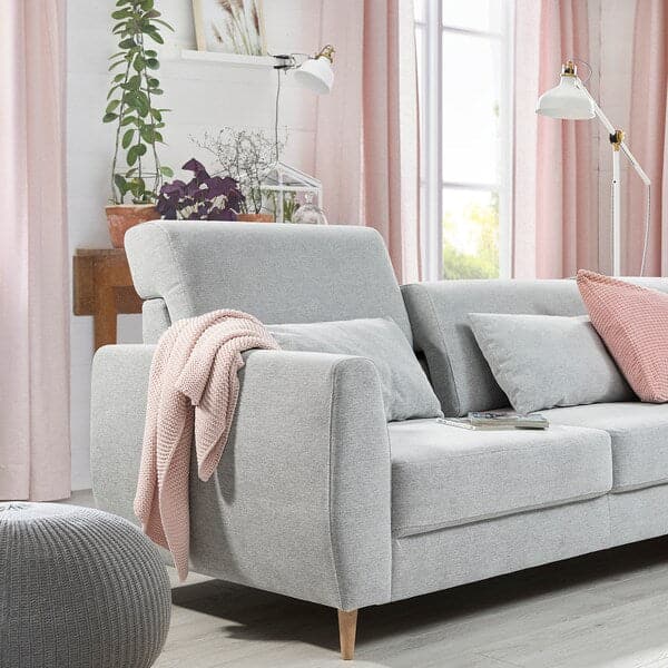 Ikea SLATORP 3-seater sofa - with chaise-longue, left/Black/White Tallmyra