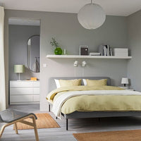 SLATTUM Padded bed structure - Light grey Knisa 140x200 cm , 140x200 cm - best price from Maltashopper.com 30446373