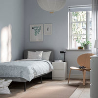 SLATTUM Padded bed structure - Knisa light grey 90x200 cm , 90x200 cm - best price from Maltashopper.com 70450122
