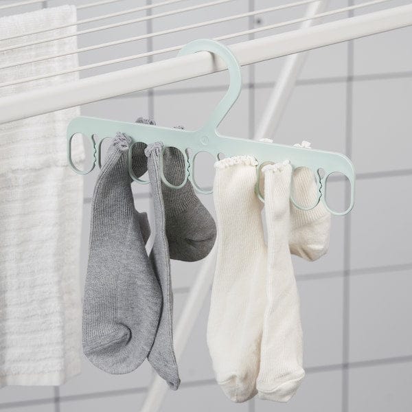 Ikea SLIBB - Hanger with 8 grip clips, green