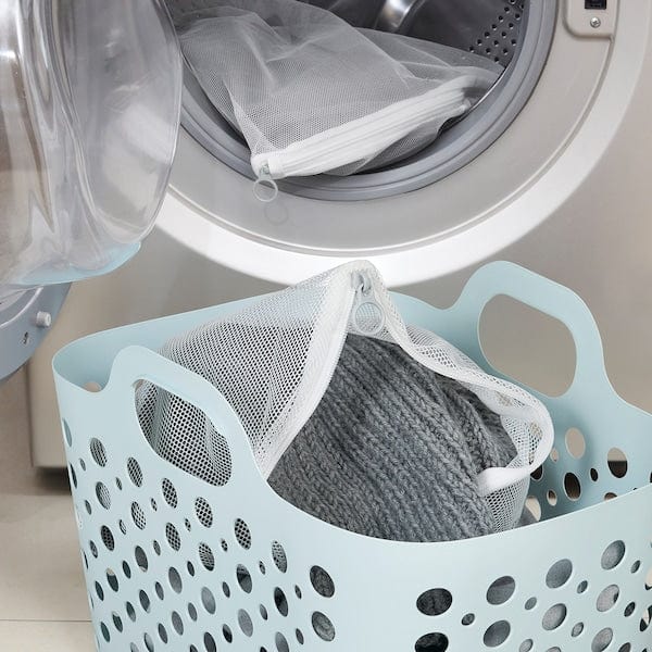 Ikea SLIBB - Set of 2 laundry bags, white/grey