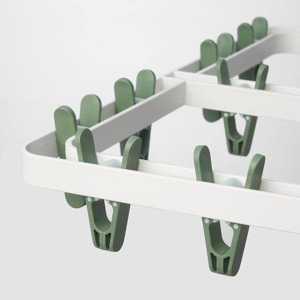 Ikea SLIBB - Hang dryer 24 clothes pegs, green