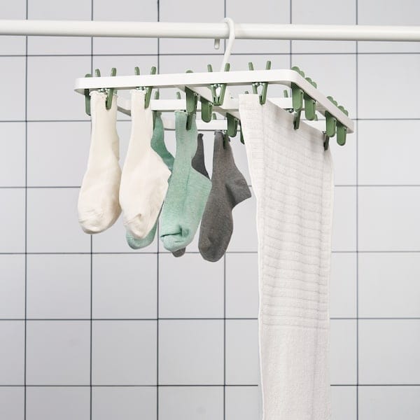 Ikea SLIBB - Hang dryer 24 clothes pegs, green