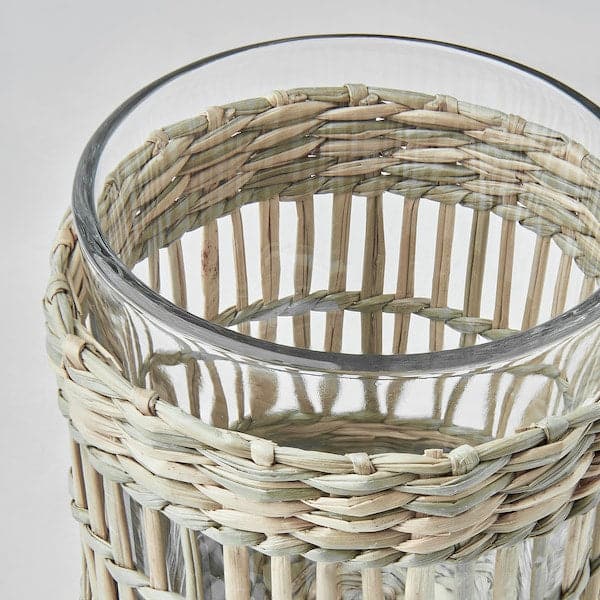Ikea SLIPPRIG - Tealight holder, handmade sedge