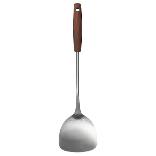 SLITSTARK - Spatula, stainless steel/walnut ,