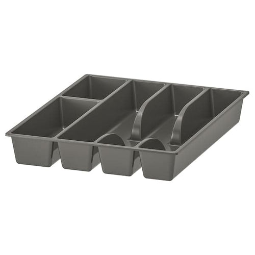 SMÄCKER - Cutlery tray, grey, 31x26 cm
