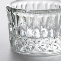 SMÄLLSPIREA - Tealight holder, clear glass/patterned, 4 cm - best price from Maltashopper.com 30542181