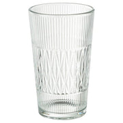 Ikea SMÄLLSPIREA - Vase, clear glass/patterned, 22 cm