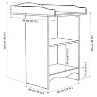 SMÅGÖRA - Changing table/bookshelf, white - best price from Maltashopper.com 50460886