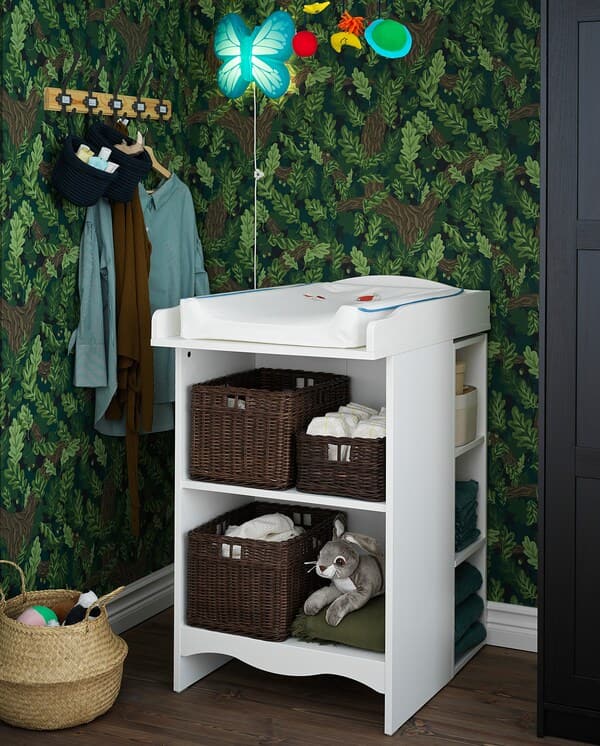Ikea SMÅGÖRA - Changing tbl/bookshelf w 1 shlf ut, white