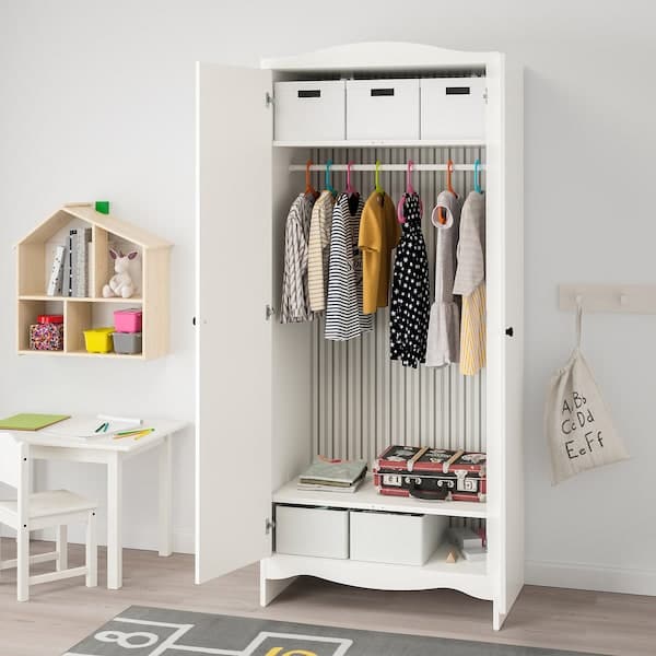 SMÅGÖRA - Wardrobe, white, 80x50x187 cm - best price from Maltashopper.com 10460888