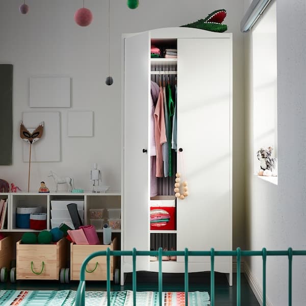 SMÅGÖRA - Wardrobe, white, 80x50x187 cm - best price from Maltashopper.com 10460888