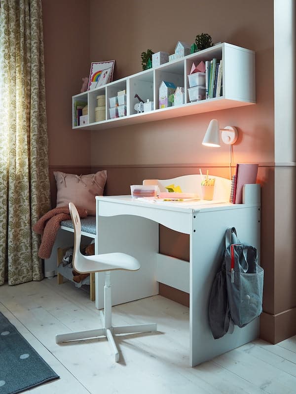 Ikea SMÅGÖRA - Desk, white, 93x51 cm