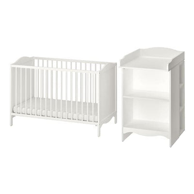 SMÅGÖRA - Set of 2 baby furniture, white, , 60x120 cm - best price from Maltashopper.com 29506117