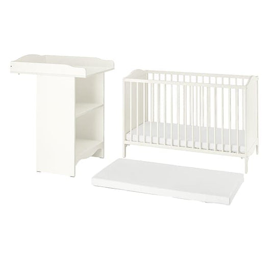 Ikea SMÅGÖRA Room Furniture Set, 3pcs - White ,