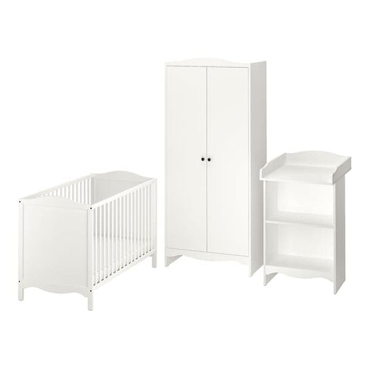 Ikea SMÅGÖRA - Nursery furniture set, 3 pcs, white, , 60x120 cm