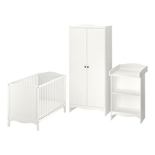 SMÅGÖRA - Nursery furniture set, 3 pcs, white, , 60x120 cm