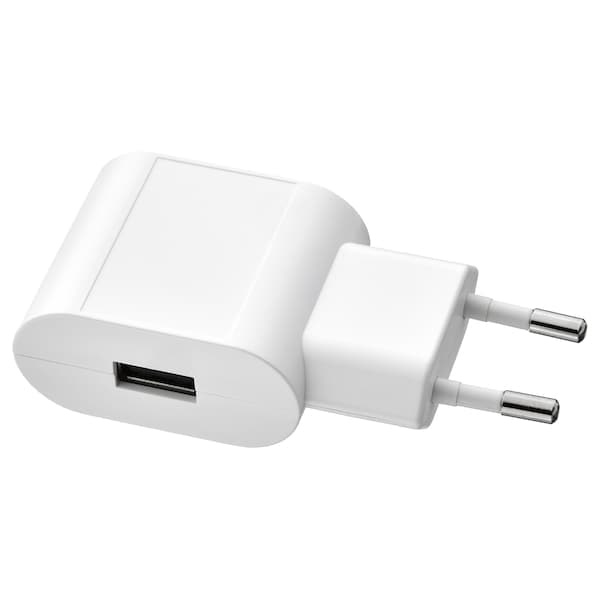 SMÅHAGEL - USB charger with 1 port, white - best price from Maltashopper.com 10544077