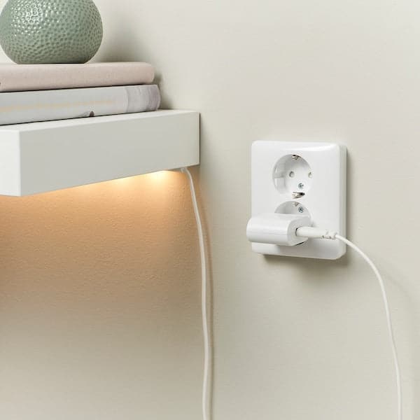 SMÅHAGEL - USB charger with 1 port, white - best price from Maltashopper.com 10544077