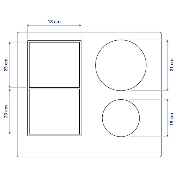 SMAKLIG - Induction hob, IKEA 500 black, 59 cm - best price from Maltashopper.com 50467883