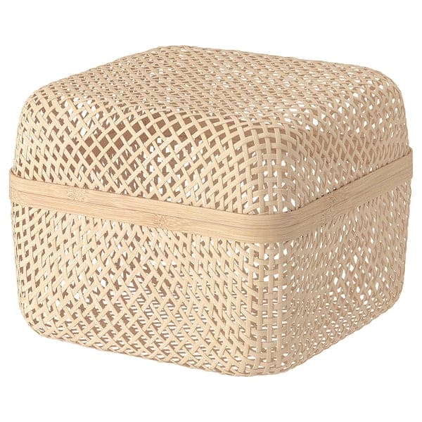 SMARRA - Box with lid, natural, 30x30x23 cm