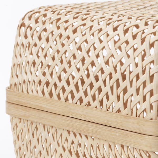 SMARRA - Box with lid, natural, 30x30x23 cm - best price from Maltashopper.com 90348063