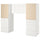 SMÅSTAD - Storage combination, white/birch, 240x57x181 cm