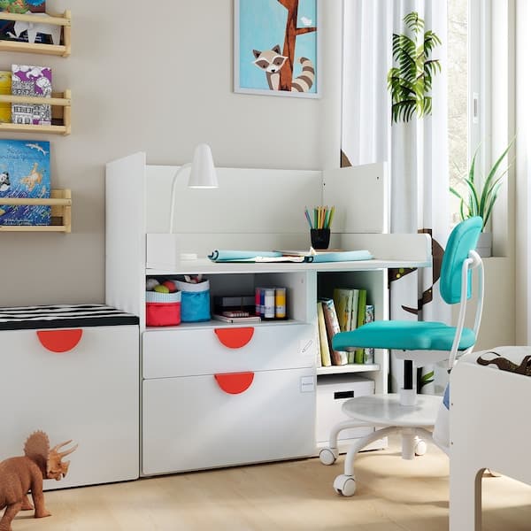 SMÅSTAD - Changing table, white white/with 3 drawers, 90x79x100 cm - best price from Maltashopper.com 19392159