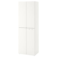 SMÅSTAD - Wardrobe, white white/with 2 clothes rails, 60x42x181 cm - best price from Maltashopper.com 49390875