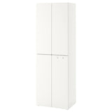 SMÅSTAD wardrobe, white white/with 2 clothes rails, 60x42x181 cm