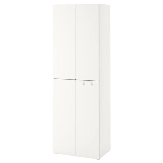 Ikea SMÅSTAD - Wardrobe, white white/with 2 clothes rails, 60x42x181 cm