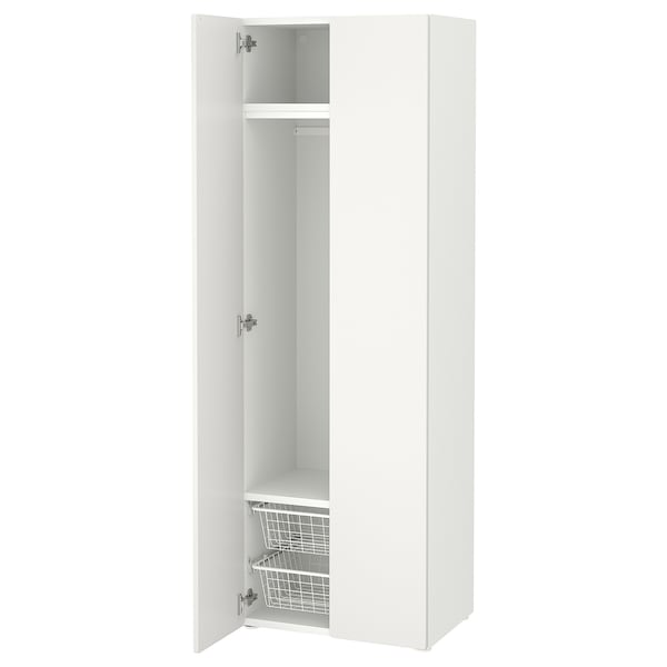 SMÅSTAD - Wardrobe, white/white, 60x42x181 cm - best price from Maltashopper.com 09549071