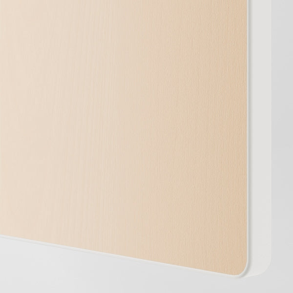 SMÅSTAD - Wardrobe, white/ birch effect,60x42x181 cm