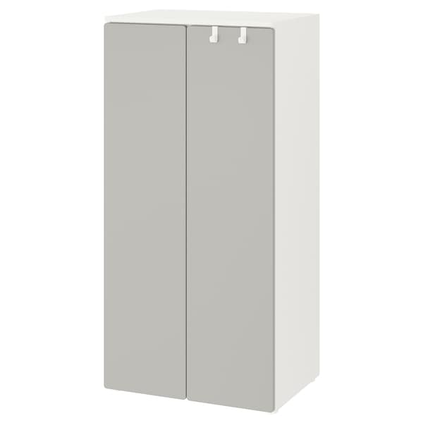 SMÅSTAD - Wardrobe, white/grey, 60x42x123 cm - best price from Maltashopper.com 49390328