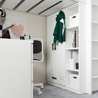 SMÅSTAD - Loft bed, white pale pink/with desk with 4 drawers, 90x200 cm - Premium Beds & Accessories from Ikea - Just €755.99! Shop now at Maltashopper.com