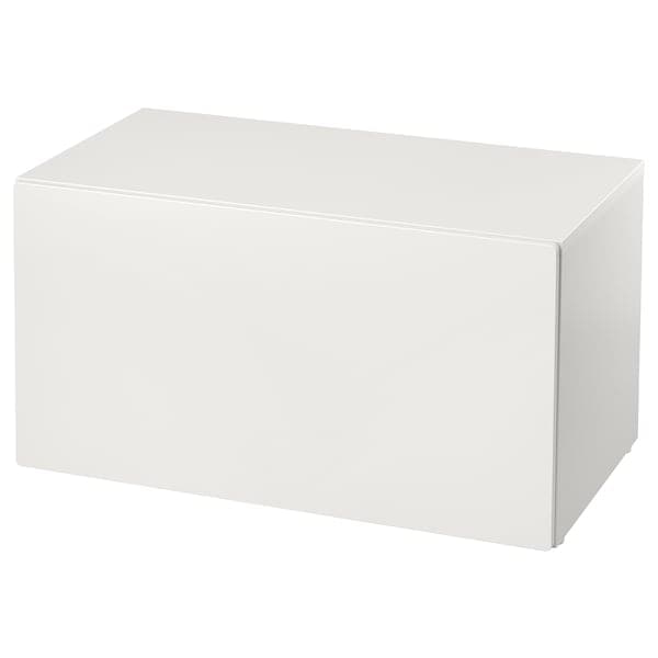 SMÅSTAD - Bench with toy storage, white/white, 90x52x48 cm - best price from Maltashopper.com 19389152