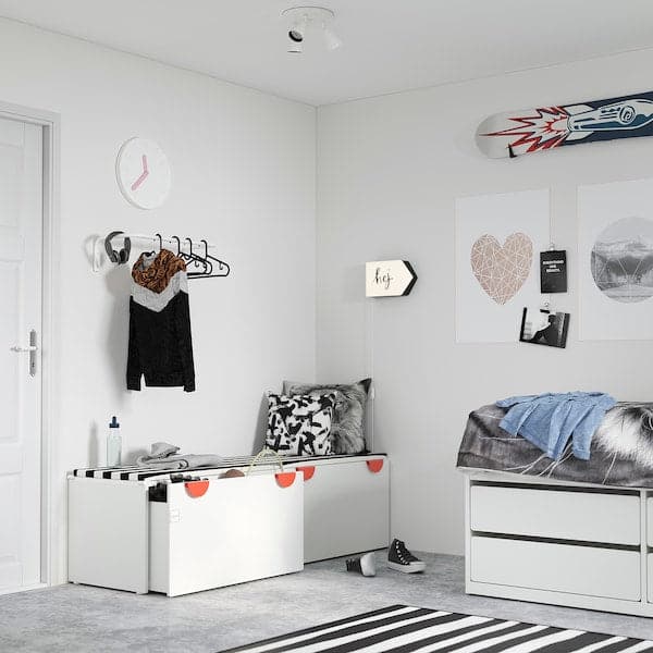 Ikea SMÅSTAD - Bench with toy storage, white/white, 90x52x48 cm