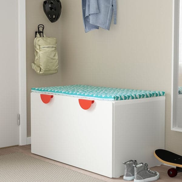 SMÅSTAD - Bench with toy storage, white/white, 90x52x48 cm - Premium Chairs from Ikea - Just €103.99! Shop now at Maltashopper.com
