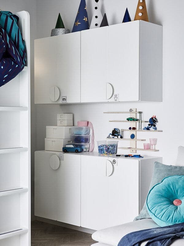 SMÅSTAD - Wall cabinet, white pale turquoise/with 1 shelf, 60x32x60 cm - best price from Maltashopper.com 09389906
