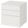 SMÅSTAD / PLATSA - Chest of 3 drawers, white/white, 60x57x63 cm