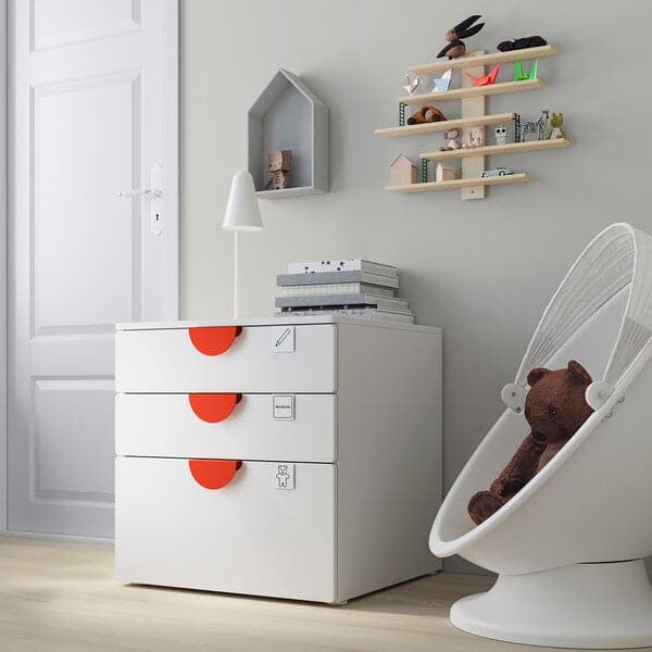 Ikea SMÅSTAD / PLATSA - Chest of 3 drawers, white/white, 60x57x63 cm