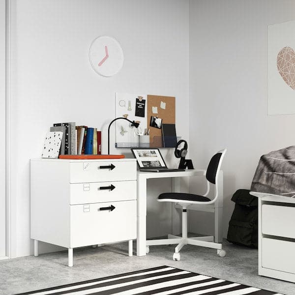 Ikea SMÅSTAD / PLATSA - Chest of 3 drawers, white/white, 60x57x63 cm
