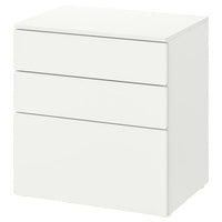 SMÅSTAD / PLATSA - Chest of 3 drawers, white/white, 60x42x63 cm - best price from Maltashopper.com 29420133