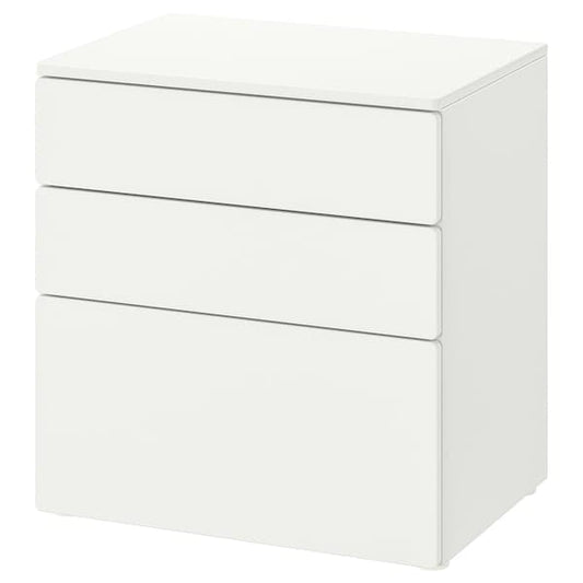 Ikea SMÅSTAD / PLATSA - Chest of 3 drawers, white/white, 60x42x63 cm