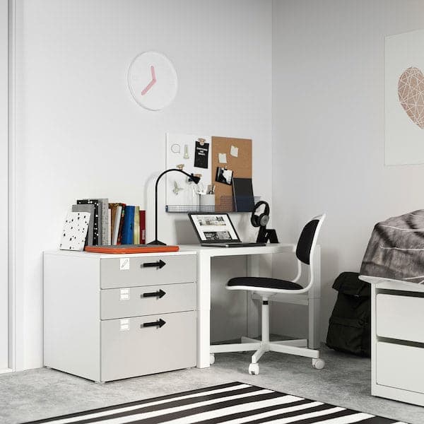 Ikea SMÅSTAD / PLATSA - Chest of 3 drawers, white/grey, 60x57x63 cm