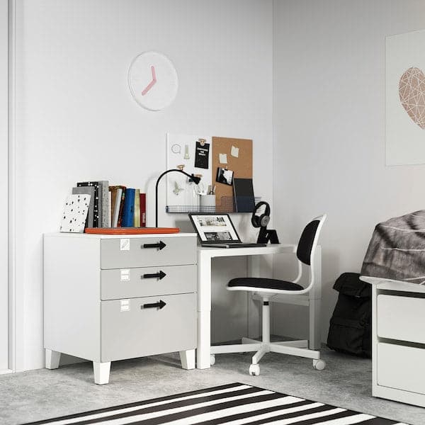 Ikea SMÅSTAD / PLATSA - Chest of 3 drawers, white/grey, 60x57x63 cm