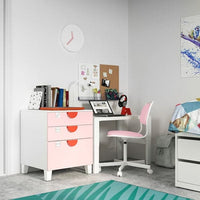 SMÅSTAD / PLATSA - Chest of 3 drawers, white/pale pink, 60x57x63 cm - best price from Maltashopper.com 59387561