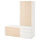 SMÅSTAD / PLATSA - Storage combination, white birch/with bench, 150x57x181 cm